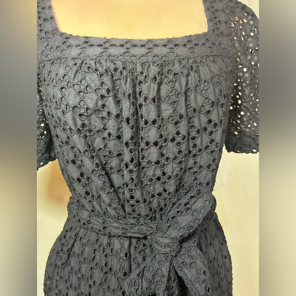 Anthropologie Maeve Josette Eyelet Black Midi Dress - Picture 14 of 16